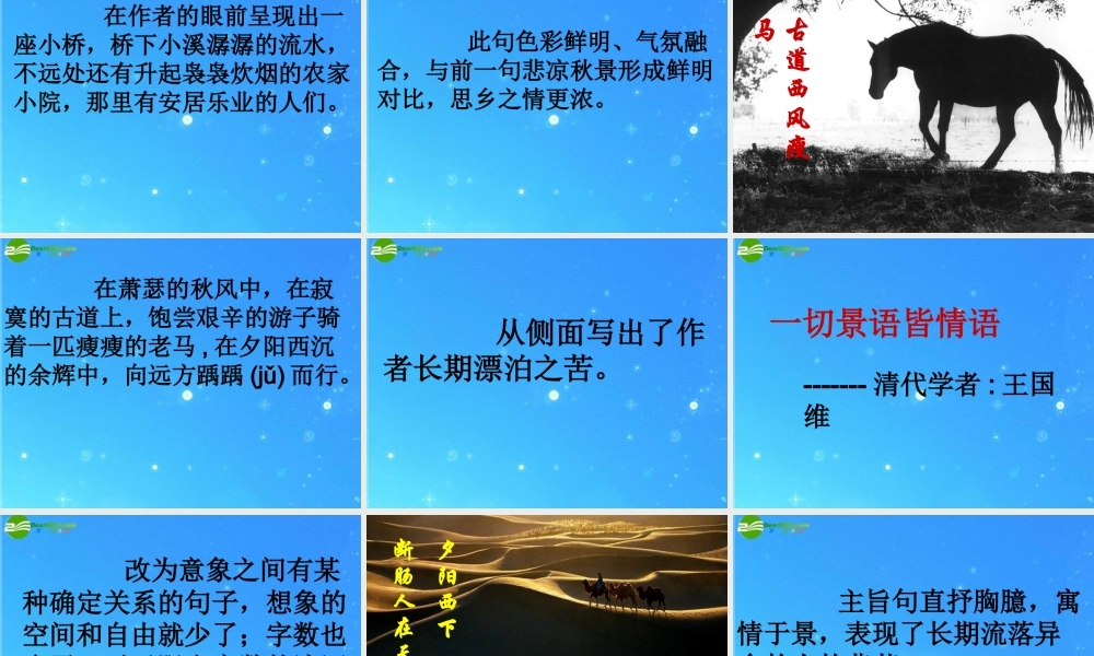 七年级语文上册 第七单元(天净沙 秋思)课件 语文版 课件