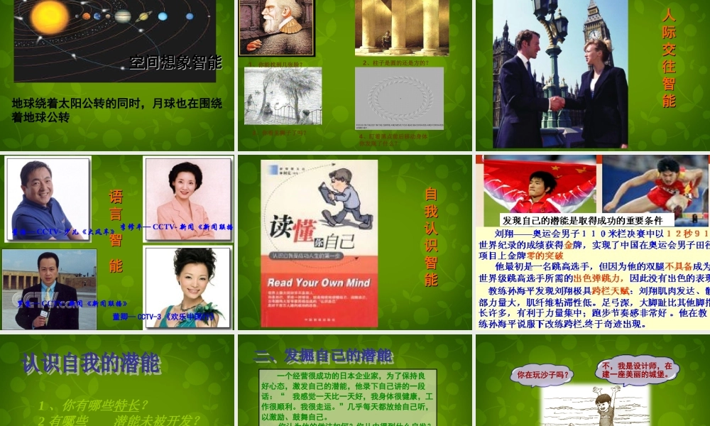 中学七年级政治上册 5.2 发现自己的潜能课件 新人教版 课件