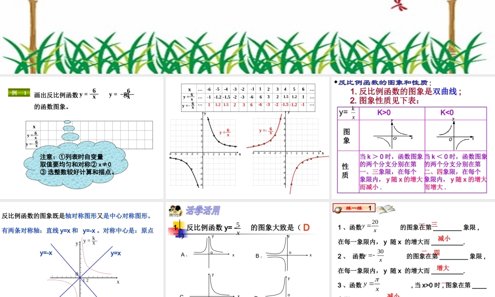 反比例图像和性质