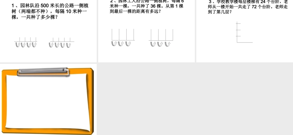 植树问题王丽只课件