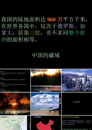 初二地理课件 中国的疆域 课件
