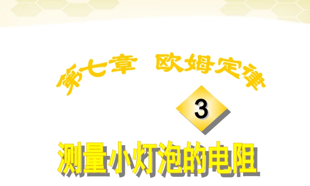 八年级物理(测量小灯泡的电阻)课件 人教新课标版 课件