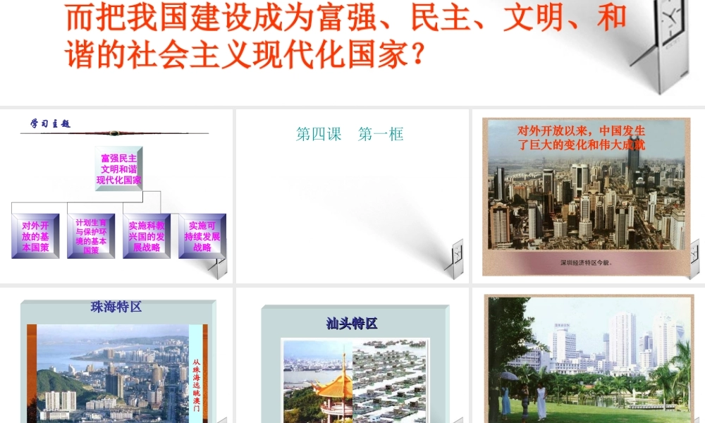 九年级政治 对外开放的基本国策课件 人教新课标版 课件