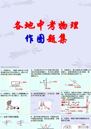 新课标各地中考物理作图题集 试题