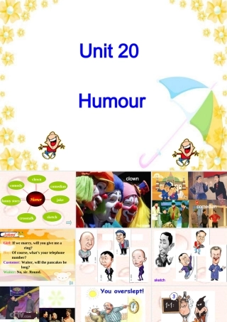 人教版高一英语Unitumour warming-up speaking and listening 课件