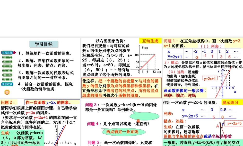 一次函数的图像（1）模板
