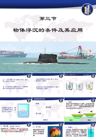 《物体的沉浮条件及应用》参考课件2