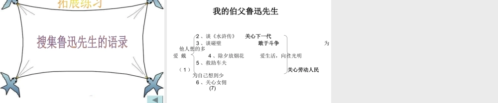 好我的伯父鲁迅先生