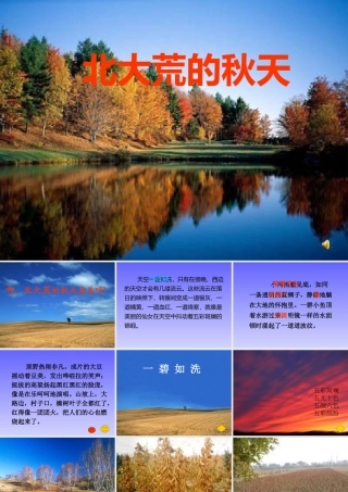 小学三年级上学期语文《北大荒的秋天》优质课PPT课件