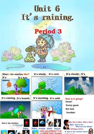 新目标七年级下 第六单元第三课时,很方便实用. 课件