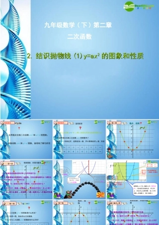 九年级数学下册 22(结识抛物线)课件 北师大版 课件