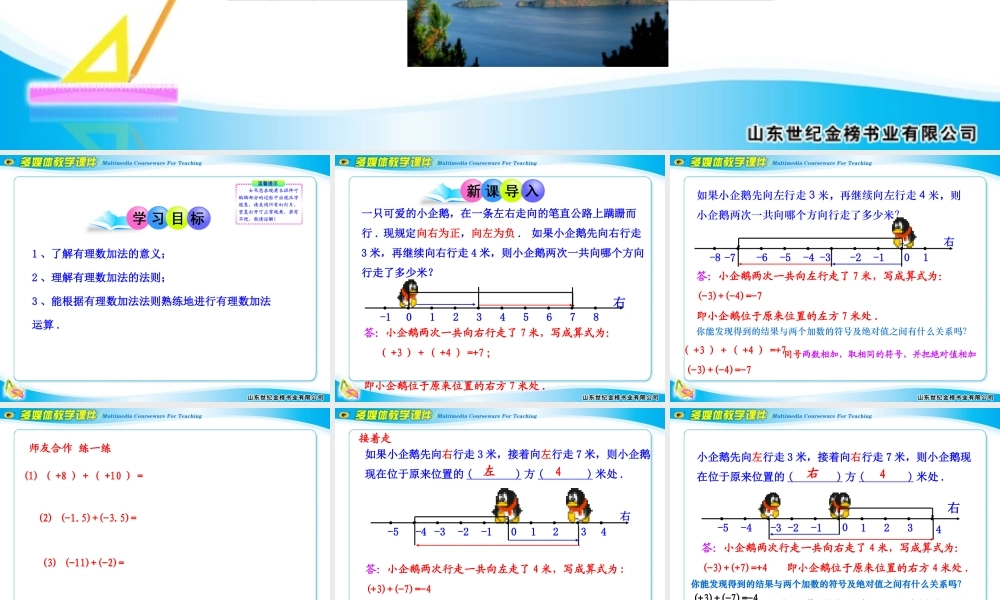 有理数的加法第课时