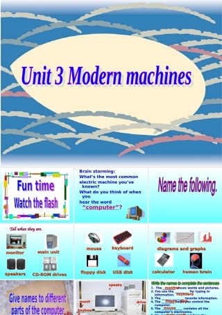八年级英语上：Unit 3 Modern machines单元课件上海牛津版 课件