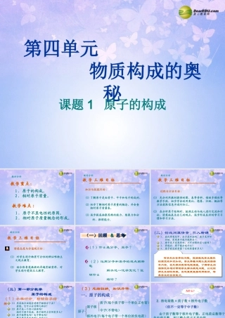 原子的构成课件新人教版