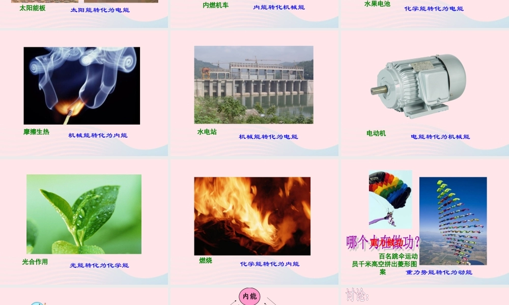 九年级物理下册  能的转化与能量守恒课件 (新版)粤教沪版 课件