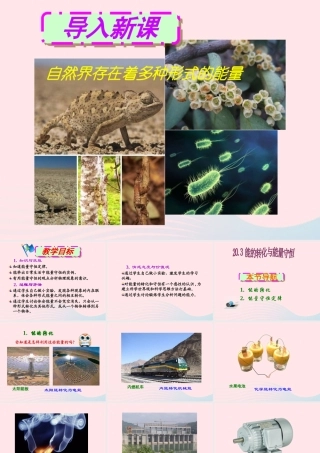 九年级物理下册  能的转化与能量守恒课件 (新版)粤教沪版 课件