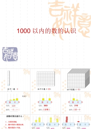 《1000以内数的认识》课件