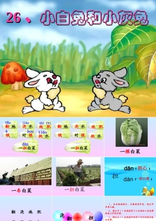 26-小白兔和小灰兔ppt