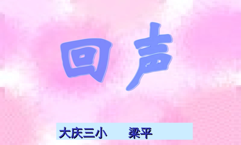 人教版小学语文课件回声2