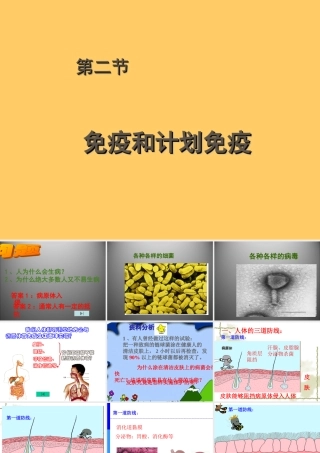 免疫和计划免疫课件人教版八年级下册