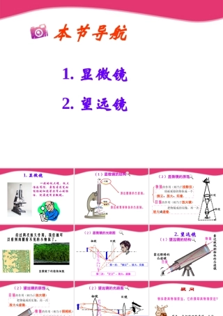 八年级物理上册 显微镜和望远镜课件 人教新课标版 课件