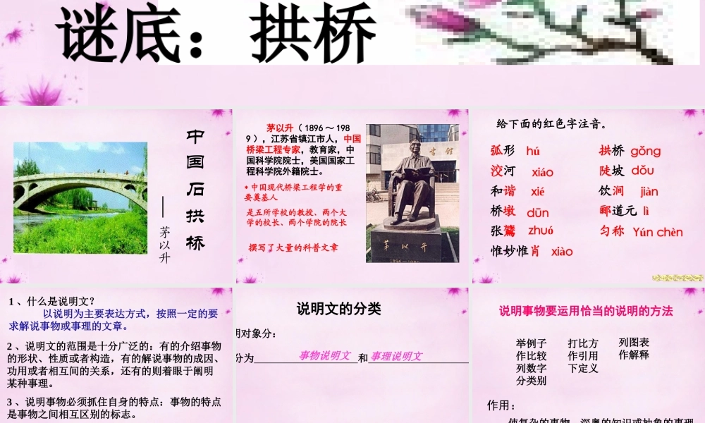 八年级语文上册 第11课 中国石拱桥课件 新人教版 课件