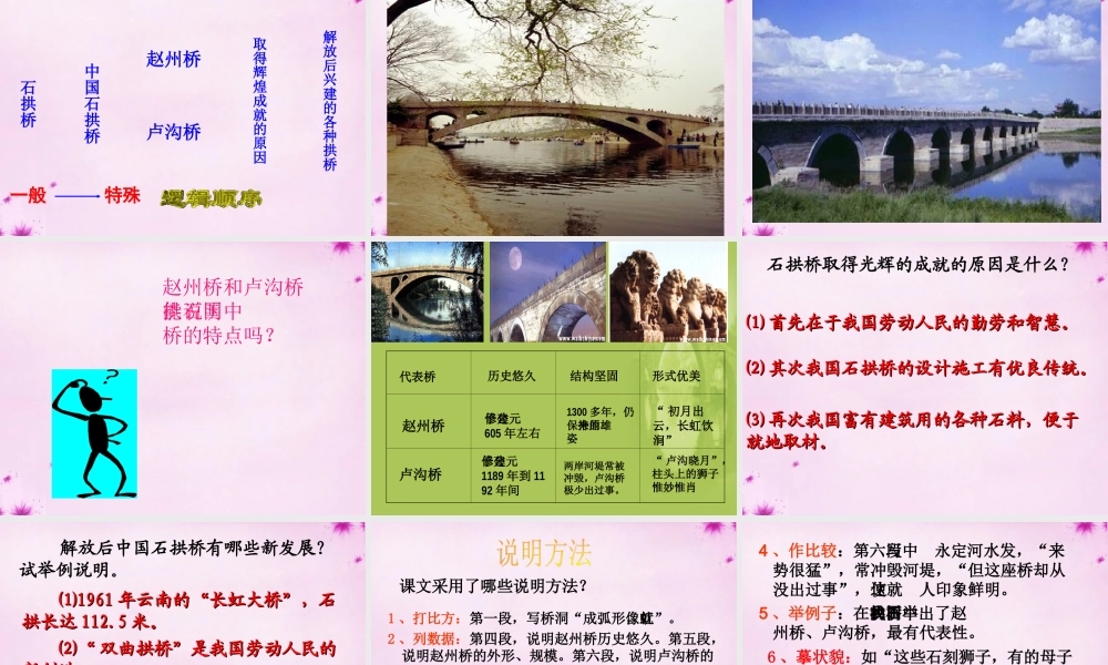 八年级语文上册 第11课 中国石拱桥课件 新人教版 课件