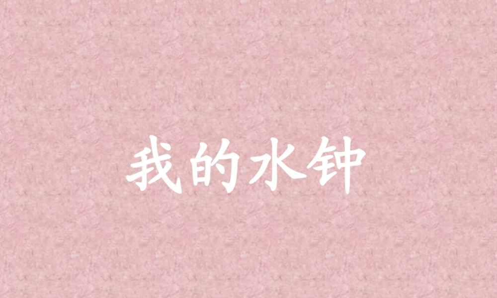 我的水钟课件
