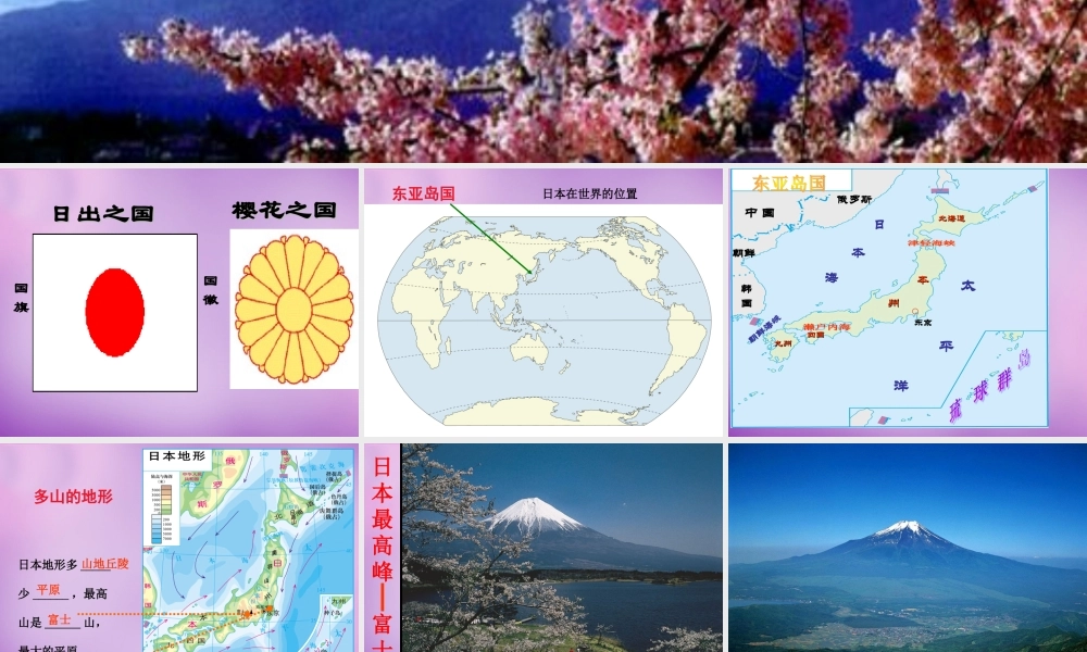 中学七年级地理下册 8.1 日本课件 湘教版 课件