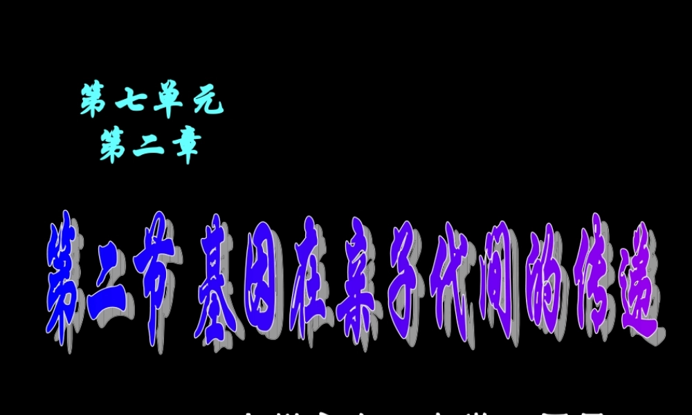 八年级生物 第二节基因在亲子代间的传递课件1 八年级生物 第二节基因在亲子代间的传递课件[整理两套] 八年级生物 第二节基因在亲子代间的传递课件[整理两套]