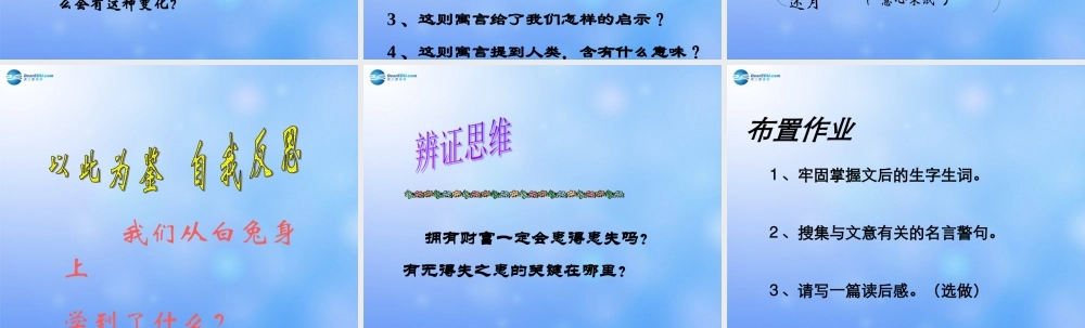 中学七年级语文上册 第8课 白兔和月亮课件 新人教版 课件
