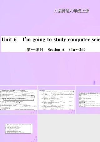 八年级英语上册 Unit 6 I am going to study computer science(第1课时)Section A习题课件 (新版)人教新目标版 课件