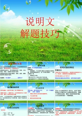 说明文解题技巧
