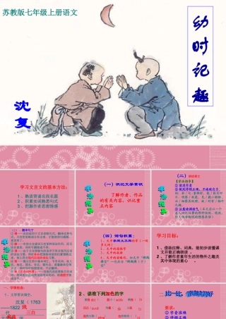 中学七年级语文上册(幼时记趣)课件 苏教版 课件