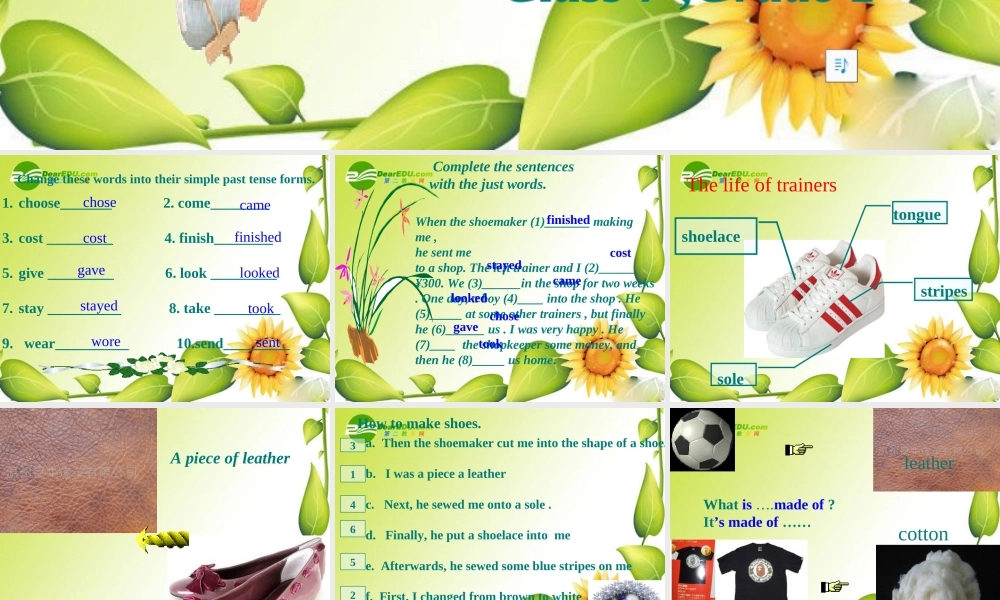 七年级英语 UNIT 6综合技能课件牛津版 课件