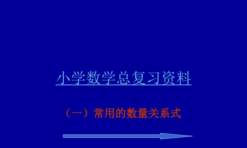 小学数学总复习资料PPT