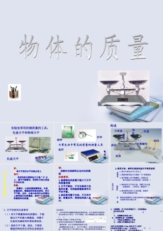 八年级物理上册 5.1物体的质量课件2 粤教沪版 课件