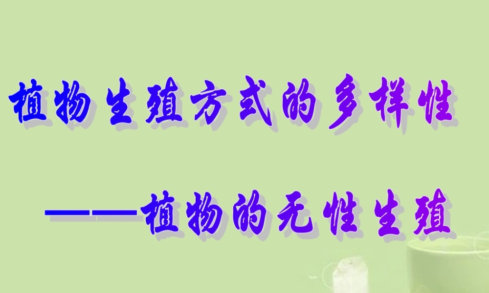 中学七年级科学下册(36植物生殖方式的多样性)课件2 浙教版 课件