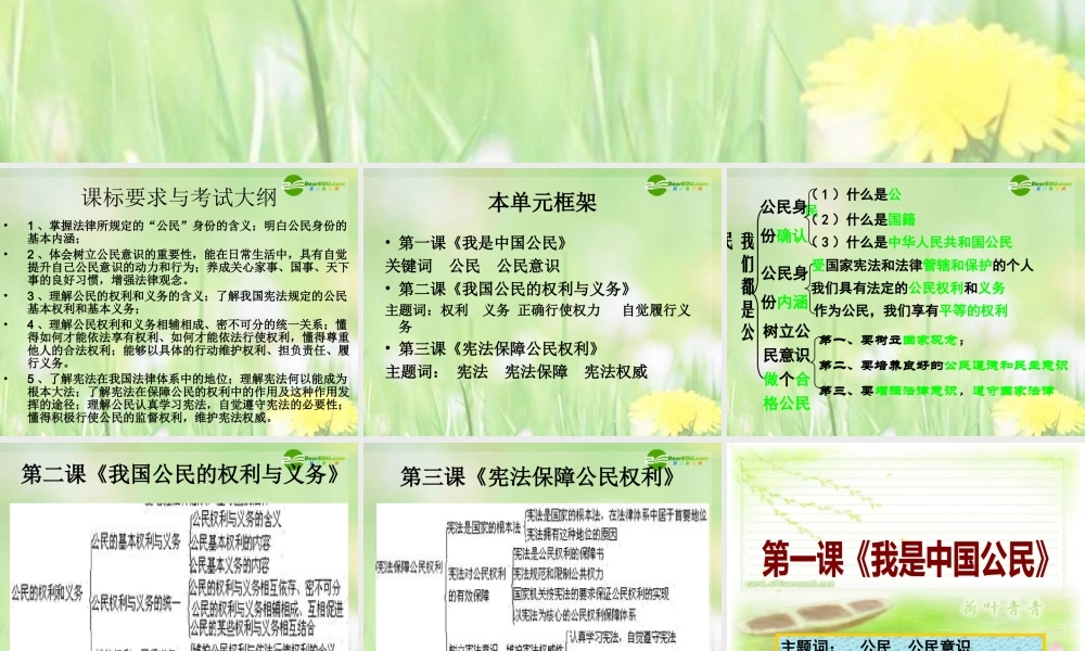 八年级政治下册 我是中国公民课件 粤教版 课件