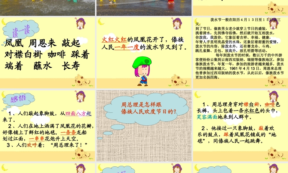 《难忘的泼水节》教学课件 (2)