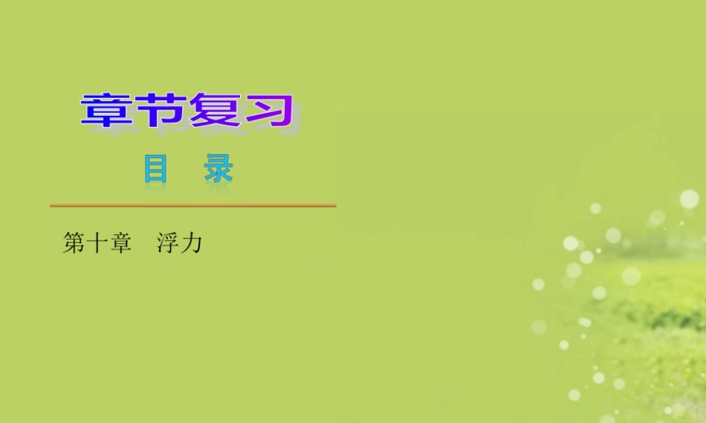 2013年八年级物理下册第十章浮力复习课件新人教版