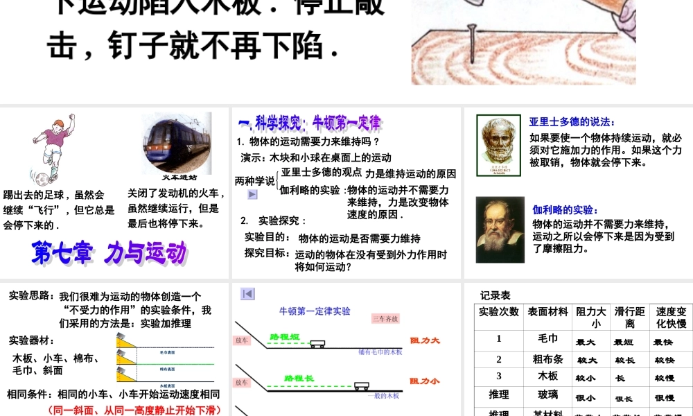 一牛顿第一定律