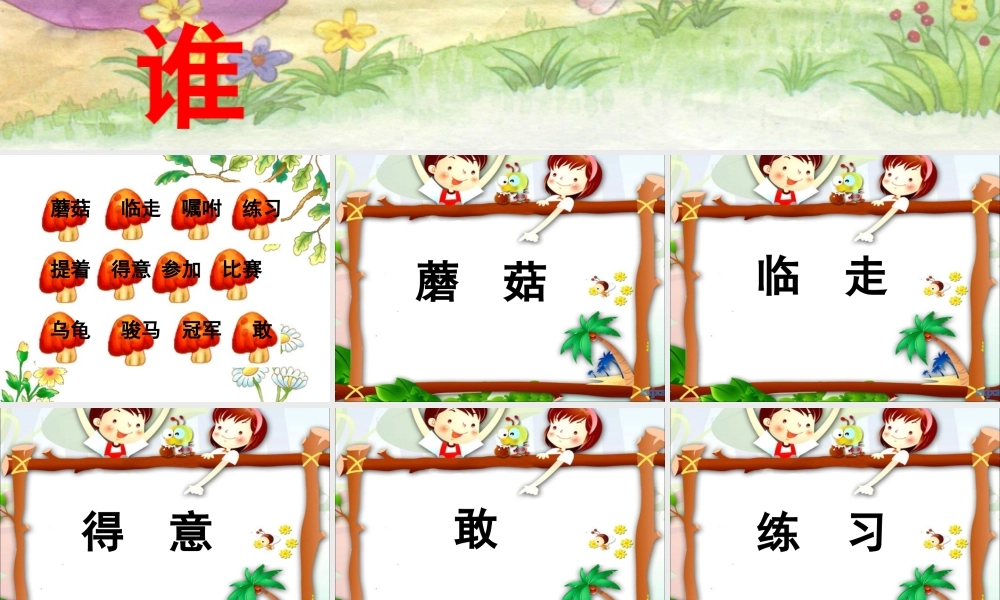 蘑菇该奖给谁第二课时