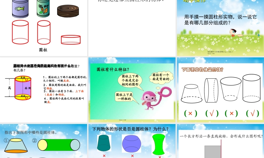 《圆柱的认识》课件PPT