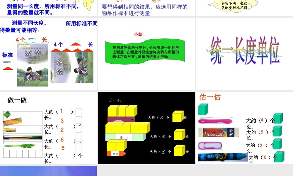 统一长度单位课件95