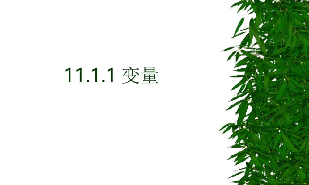 八年级数学 变量课件