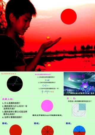 圆的面积教学课件