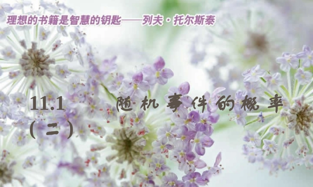 七年级数学概率课件 北师大版 课件