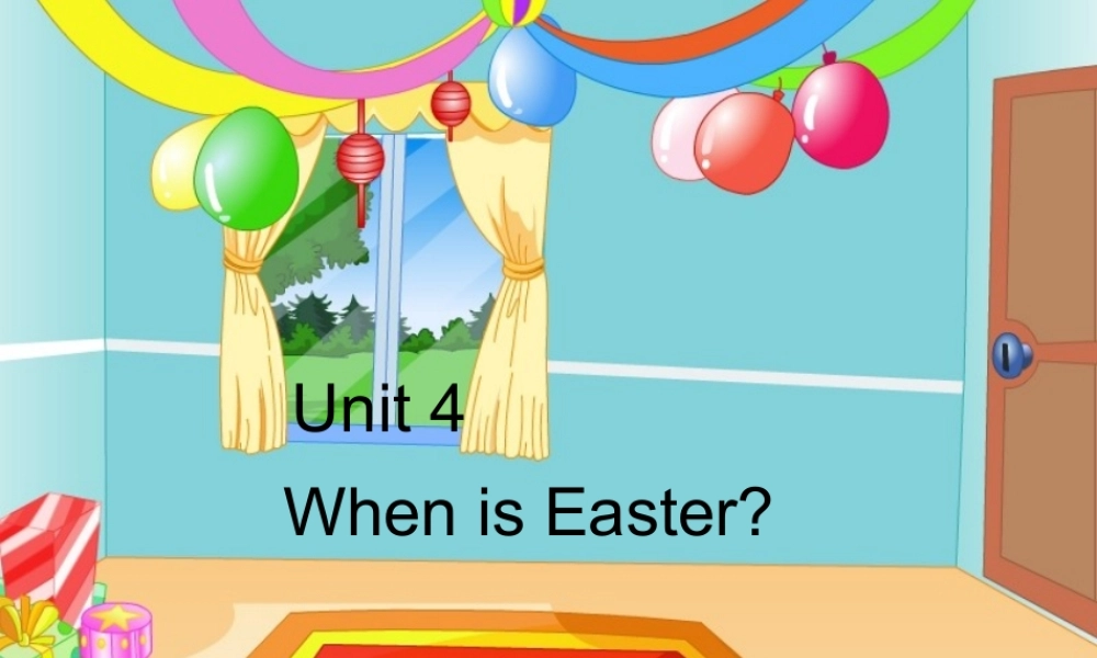 新版pep五年级下册Unit_4_When_is_Easter_A_let's_talk_课件