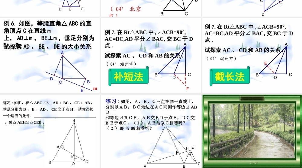 全等三角形复习(2) 七年级第十一章 图形的全等全套课件 苏科版
